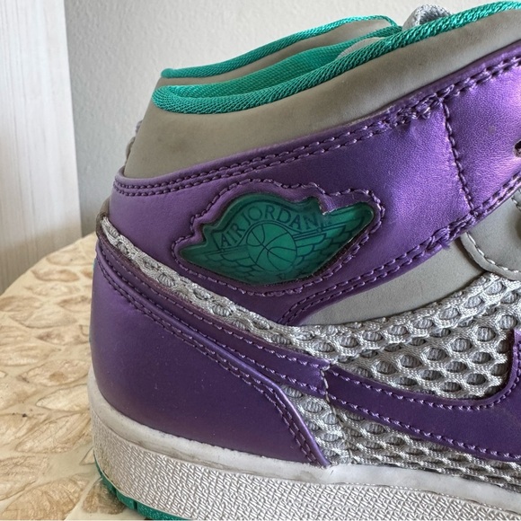 Nike Air Jordan 1 Phat Wolf Gray Ultraviolet Sneakers 6Y - Picture 2 of 12